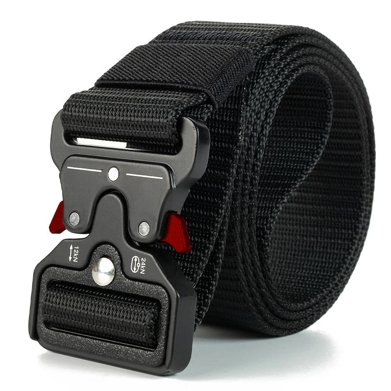 Genuine Tactical Belt Quick Release Outdoor Military Belt Soft Real Nylon Sports Accessories Men And Women Black Belt Quick Pick Grocers