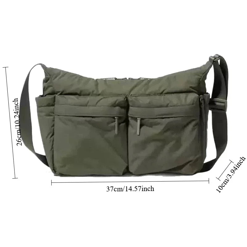 Casual Multi-pocket Messenger Bags for Women Fashion Nylon Shoulder Bag Ladies Large Handbags Female Travel Shopping Tote Purse Quick Pick Grocers