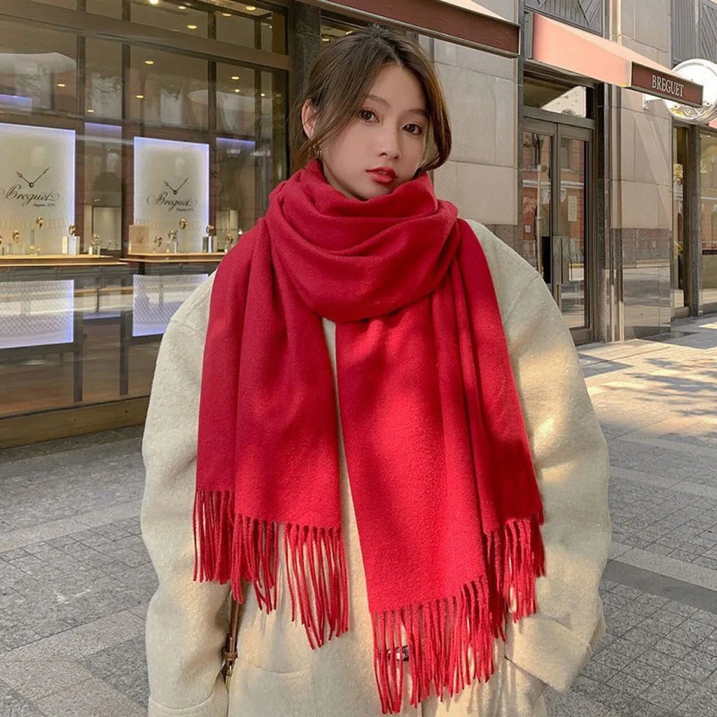 New Black Scarf Cashmere Woman Wool Ladies Scarf Warm Checkered Scarf Women's Winter Scarves Autumn XWJ07 Quick Pick Grocers