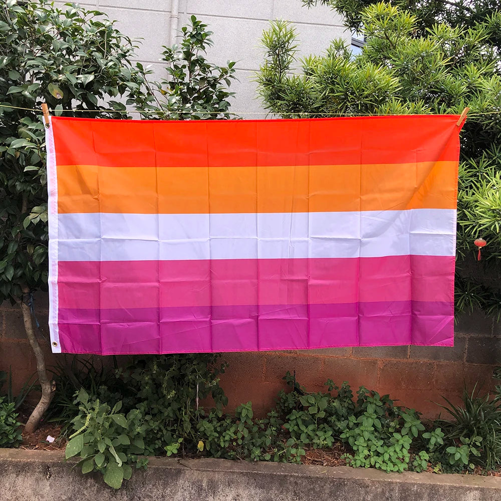 Z-ONE FLAG Rainbow Flag 90x150cm  LGBT genderqueer Genderfluid Gender fluid pride Flag polyester hanging banner for decoration Quick Pick Grocers
