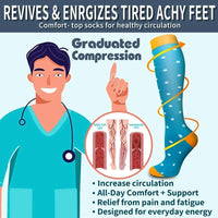 Compression Socks Varicose Veins Men's And Women's Sports Socks Football 20-30 Mmhg Elastic Anti Fatigue Pain Relief Wholesale Quick Pick Grocers