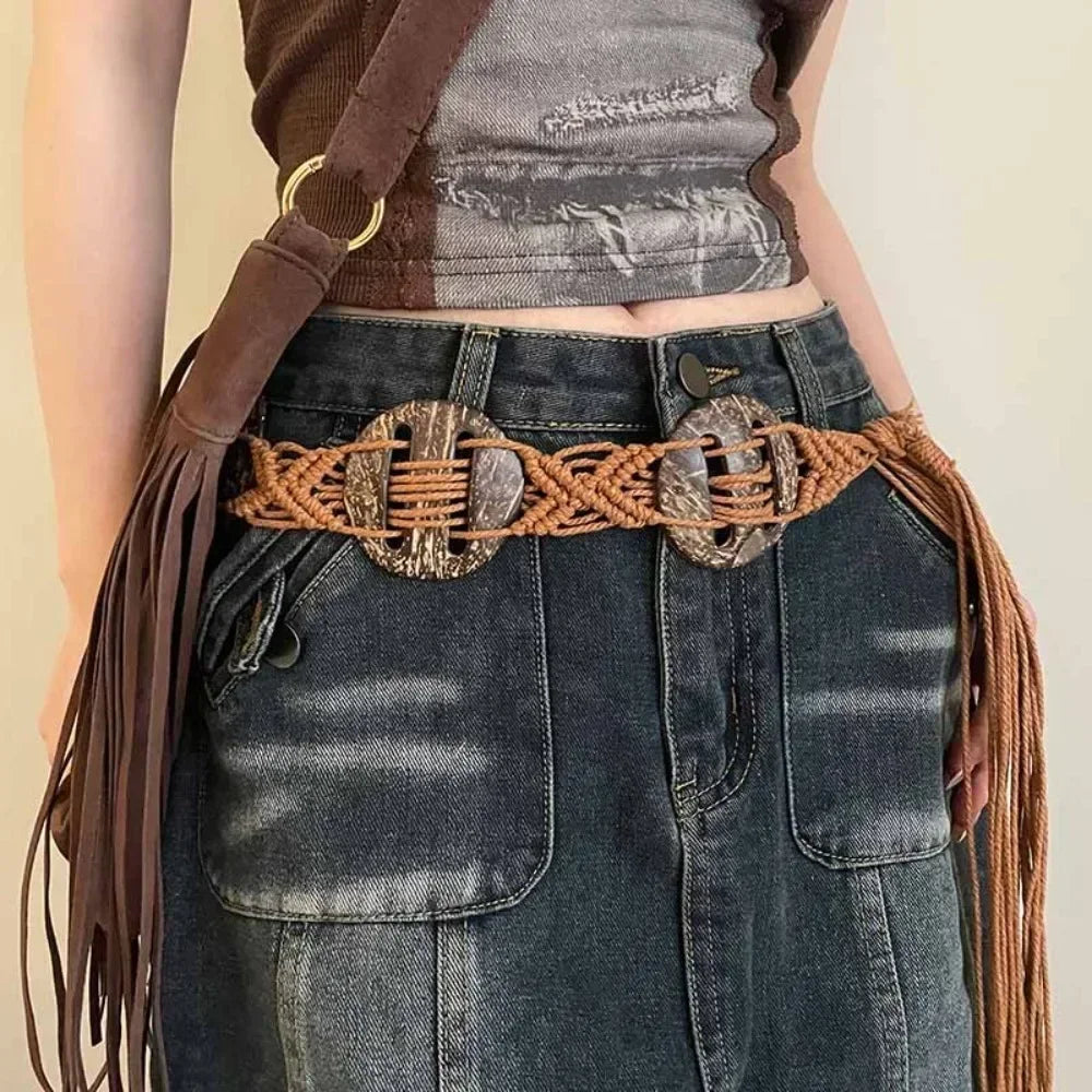 New Butterfly Tassel Waist Chain Y2K Trendy Bohemian Belt Summer Beach Accessories Vintage Flower Bohemian Belt Quick Pick Grocers