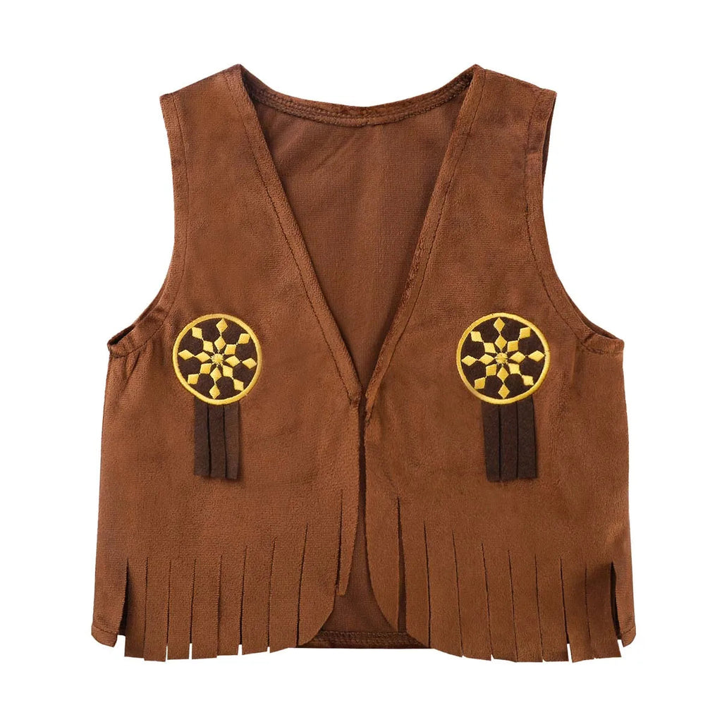Kid Boys Cowboy Costume Children Western Cowboy Costumes Purim Cosplay Halloween Event Dress Up Party Stage Performance Outfits Quick Pick Grocers