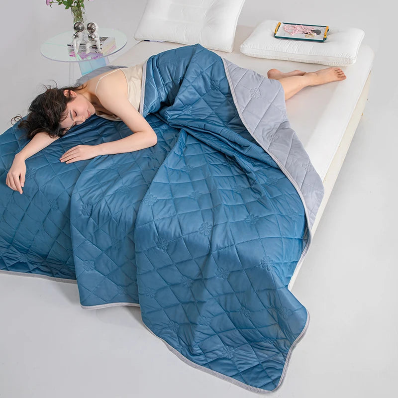 Grade A Cooling Summer Blanket for Bed Soft Breathable King Summer Quilt Queen Air Condition Comforter Lightweight Cool Duvet Quick Pick Grocers