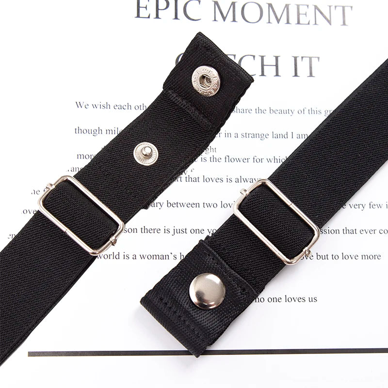 Elastic Belt Without Buckle Canvas Women Buckle Free Belt Ladies Jeans Pants Waist Lazy Belt Stretch No Buckle Invisible Belt Quick Pick Grocers
