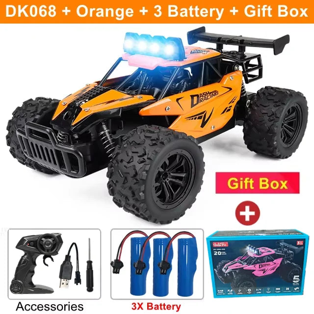 Remote Control Car RC Drift Racing 1:16 Vehicle Off Road Alloy 2.4G Radio High-Speed Trucks With LED Light Climbing Gift Kid Toy Econic Blanks
