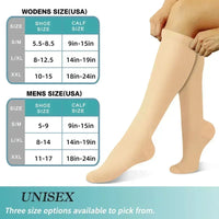 1 Pair Women's & Men's Compression Socks 15-20 mmHg Knee High Stocking for Cycling Soccer Running Athletic Calf Socks Quick Pick Grocers