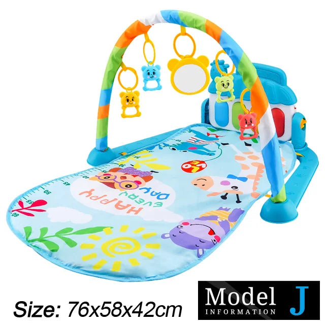 Baby Fitness Stand Music Play Gym Activity Toys Newborn Piano Crawling Blanket Pedal Game Pad Early Education 0-36 Months Gifts Purest Peak