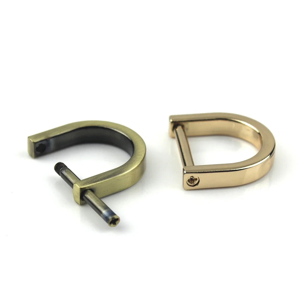 2pcs Metal Detachable D Ring Openable Dee Buckle Shackle Clasp for Leather Craft Bag Strap Handle Shoulder Repairing Parts Quick Pick Grocers
