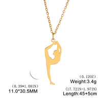 Rhythmic Gymnastics Necklace Women Trend 2025 Gymnast Stainless Steel Jewelry BFF Dancer Girl Sport Accessories Mother Day Gift Quick Pick Grocers