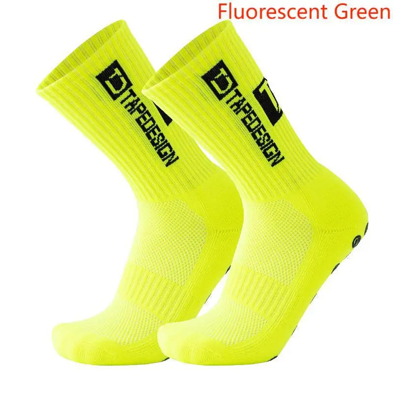 TAPEDESIGN New Anti Slip Football Socks  Soccer Sport Cycling Sport Socks For Kids and Adult Quick Pick Grocers