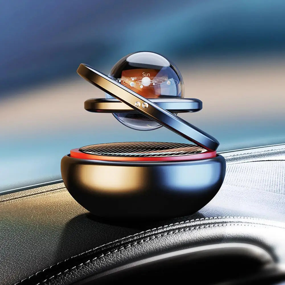 Solar Power Car Perfume Car Air Freshener Solar Ornaments Rotating Aromatherapy Perfume Ornaments Creative Car Diffuser Econic Blanks
