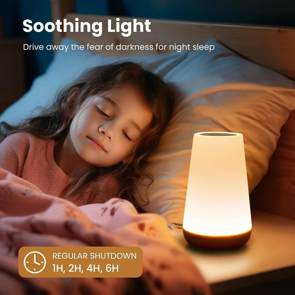 Usb Rechageable Dimmable Touch Lamp Bedroom Portable Table Bedside Night Lamp 13 RGB Colors Night Lights Baby Kids Night Light Quick Pick Grocers