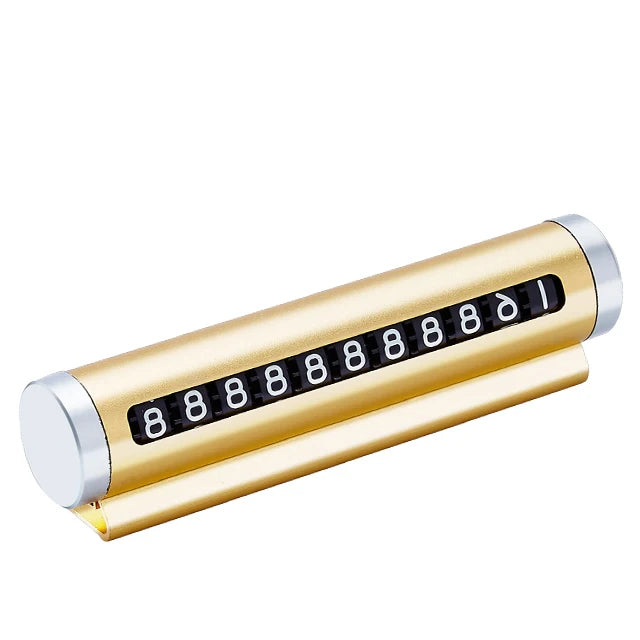 Car Temporary Parking Number Plate Black/Silver/Blue Aluminium Alloy Material Roller Adjustable Car Parking Plate Car Supplies