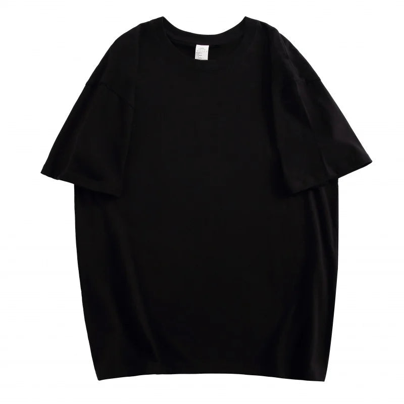 100% Cotton Five Half Sleeve Men's Women Summer T-shirt Loose Short-sleeved Casual Basic Shirt O Neck Solid Color Tops Quick Pick Grocers