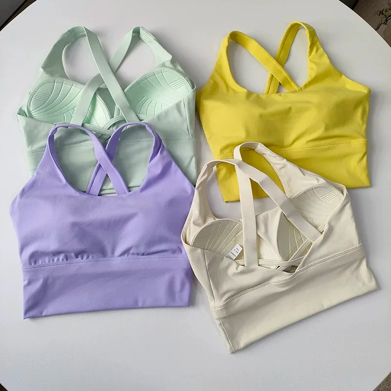Shockproof High-Intensity Exercise Fitness Bra All-In-One Cup Running Gathered Yoga Beauty Back Breathable Sports Bra for Women Quick Pick Grocers