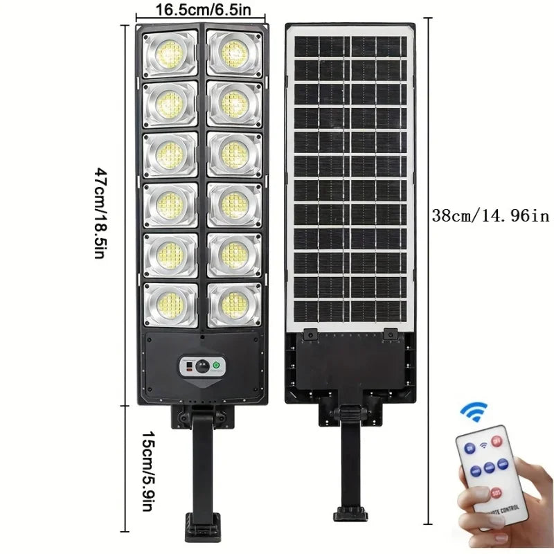 250W Solar Lights Outdoor Waterproof 8000LM LED Flood Lights Motion Sensor with Remote 3 Modes Street Lamp for Yard Garden Path Quick Pick Grocers