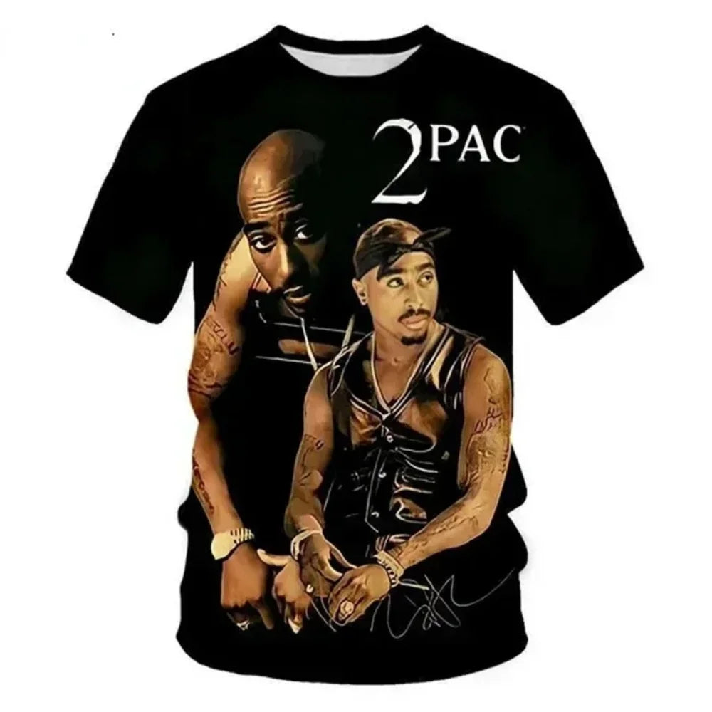 New T-Shirt Harajuku Men T-Shirt Fashion 2pac Graphic T Shirts Hip Hop Men's T-Shirts Summer Tops T-Shirts Man Designer Clothes Quick Pick Grocers