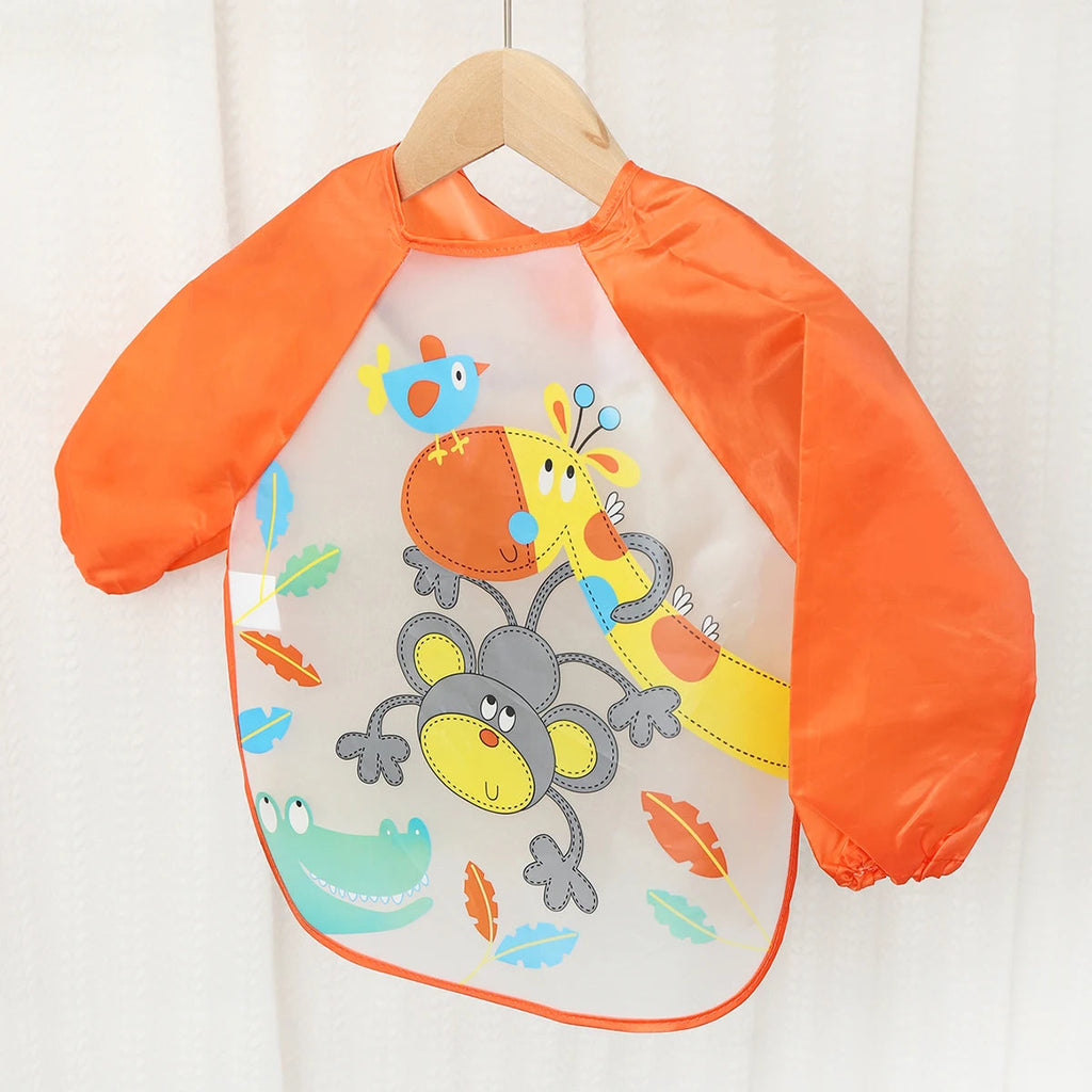 Waterproof EVA Full Sleeve Baby Bibs Children Apron Long Sleeve Feeding Smock Kids Eating Breastplate Infant Scarf Clothing Quick Pick Grocers