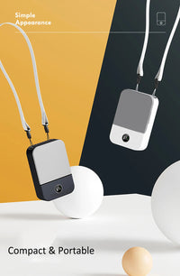 Portable Waist Fan Hanging Neck Fan Mini USB Rechargeable Portable Waist Clip Fan for Outdoor Sports Working Travel Small Fan Quick Pick Grocers