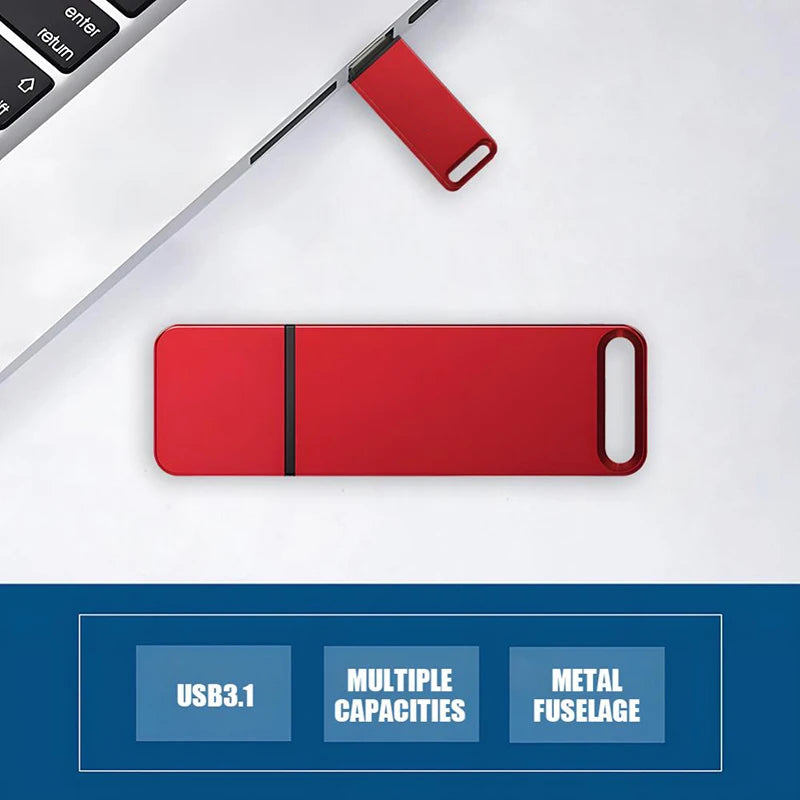 16TB 2TB USB Metal Flash Drive 8TB Large Capacity Portable Pendrive USB 3.0 High-Speed File Transfer Waterproof U Disk Universal Quick Pick Grocers