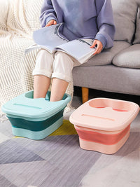 Foldable Footbath Massage Bucket Soaking Bucket Folding Basin Spa Foot Bath Bucket Household Sauna Bathtub Pedicure Bath Bathtub Quick Pick Grocers