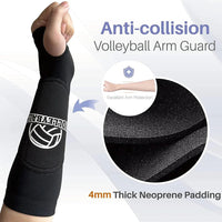 Kids/Adults Volleyball Arm Sleeves Passing Hitting Forearm Sleeves with Protection Pads and Thumb Hole Padded Volleyball Sleeves Quick Pick Grocers