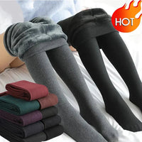 Women's Thermal Winter Tights Fleece Lined Sheer Velvet Pantyhose Thick Warm Leggings with Plush Inner Layer Quick Pick Grocers