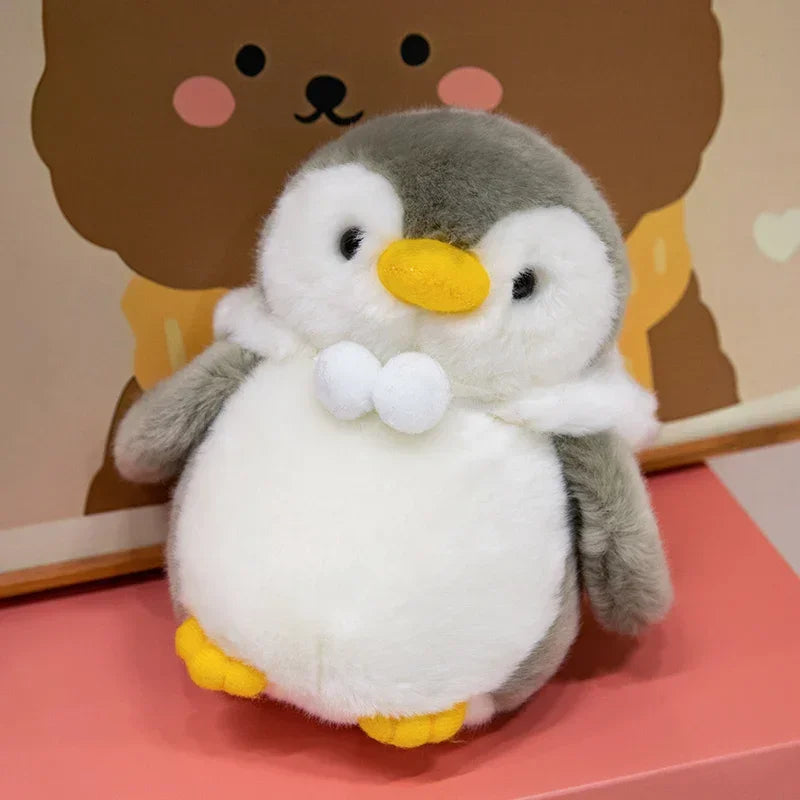 New Cute Penguin Plush Toy Baby Comforting Sleep Doll Fluffy Penguin Wearing Clothes Hats Stuffed Animal Pillow Birthday Gifts Purest Peak