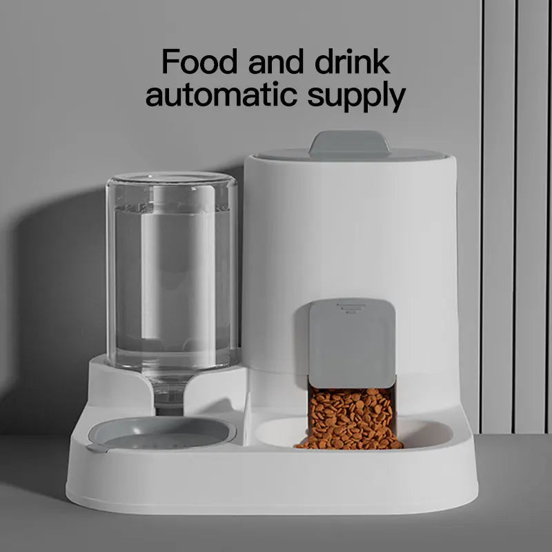 1-Pack Automatic Gravity-Fed Cat Water Dispenser & Feeder - Spill-Proof Large Capacity One-Piece Design, Quick Pick Grocers