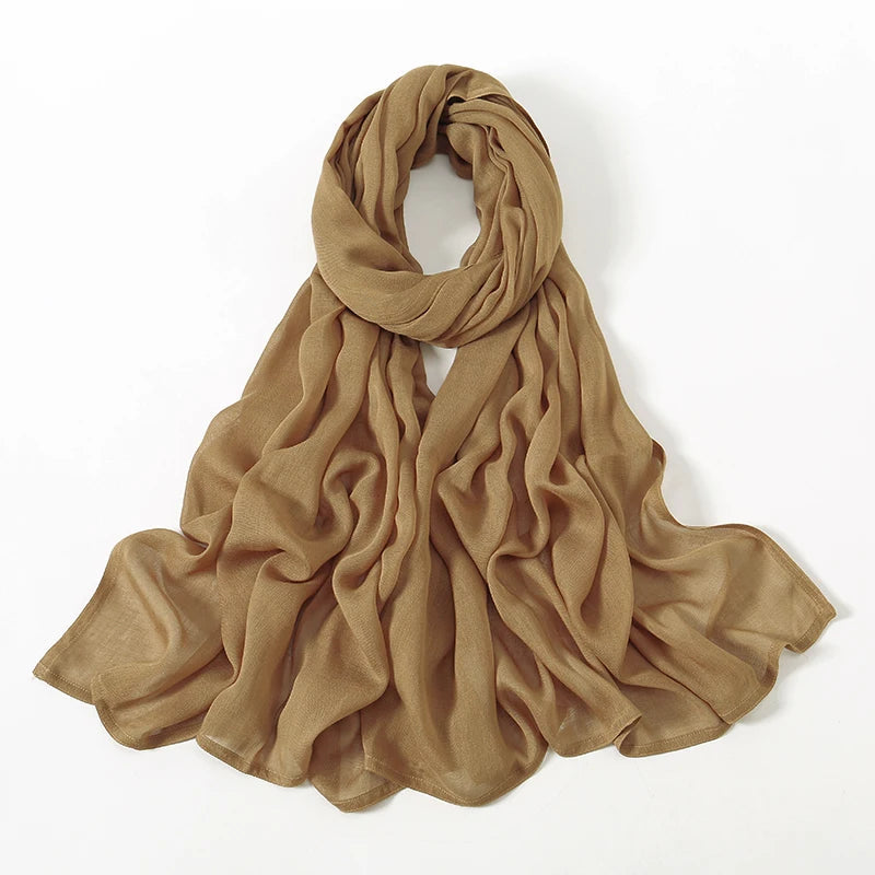 Fashion Modal Hijab Rayon Cotton Shawls Muslim Hijabs For Women Plain Scarf Big Size Headscarf Islamic Turban Headband 190*85cm Quick Pick Grocers
