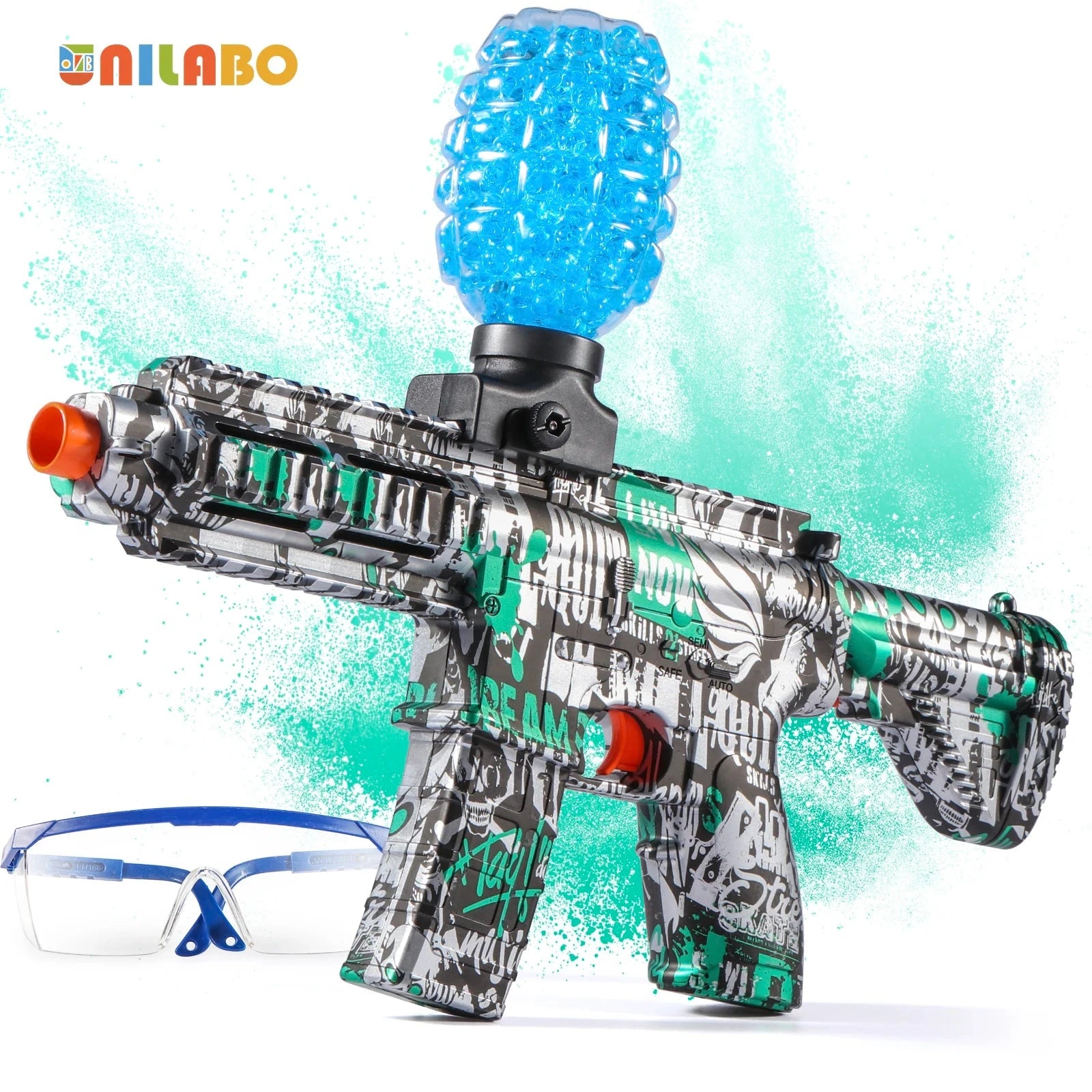 M416 Electric Ball Blaster Toy Gun - High-Speed, Metallic Finish, Rechargeable - Halloween Thanksgiving Gift(Bullets Excluded) Econic Blanks