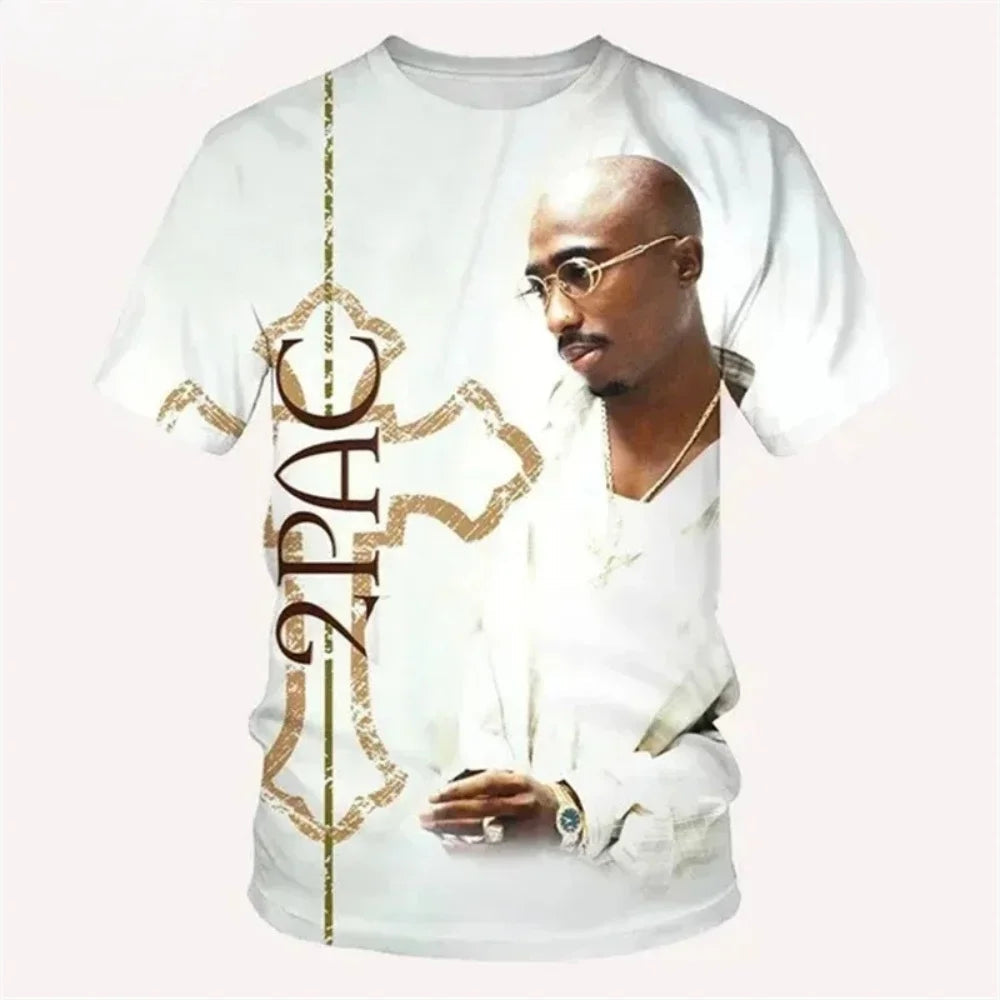 New T-Shirt Harajuku Men T-Shirt Fashion 2pac Graphic T Shirts Hip Hop Men's T-Shirts Summer Tops T-Shirts Man Designer Clothes Quick Pick Grocers