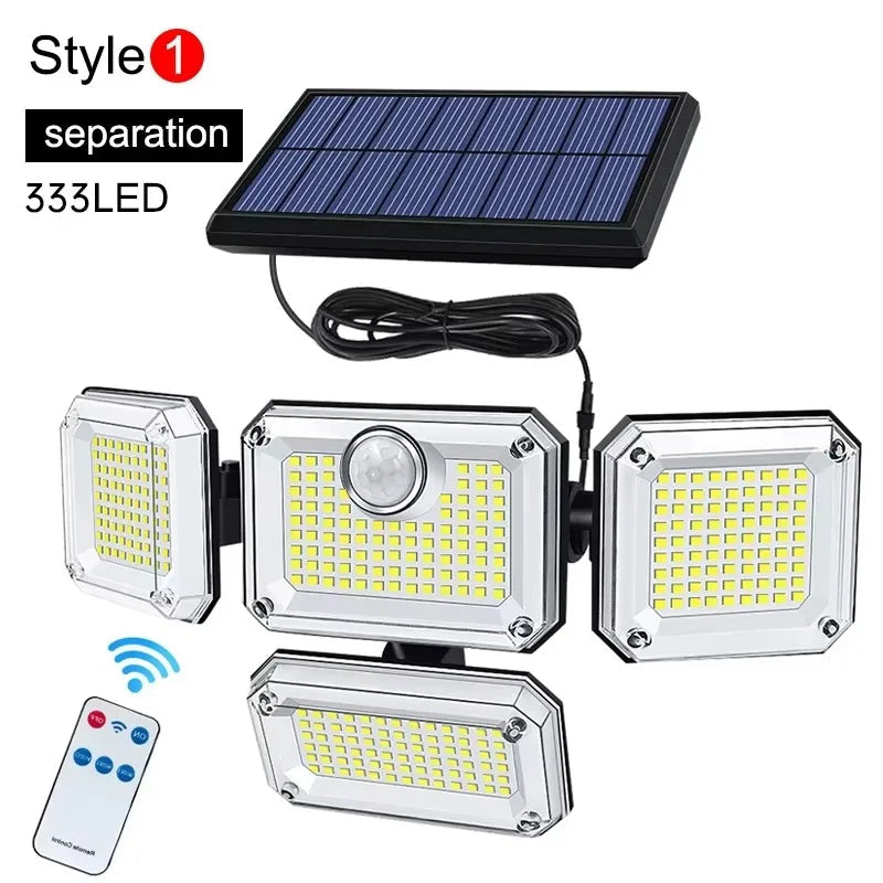 122/333LED Solar Lights Outdoor Motion Sensor Human Induction 3 Modes IP65 Waterproof Solar Power Garage Yard Corridor Wall Lamp Econic Blanks