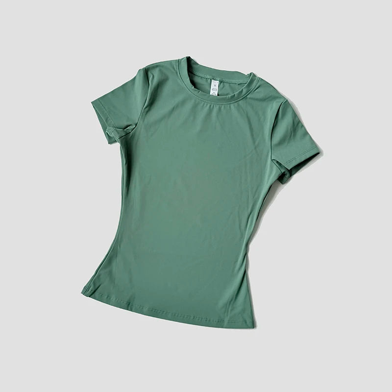 Women Yoga Top Seamless Sport T Shirts Fitness Clothes Short Sleeve Yoga Shirt Gym Top Running  Active Wear Quick Pick Grocers