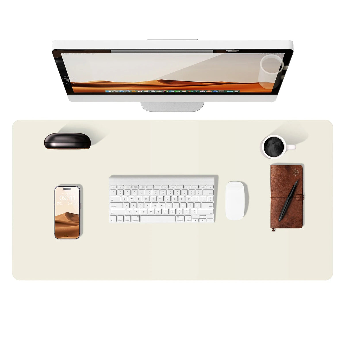 Large Mouse Pad,Office Desk Mat, Leather Desk Pad Protector, Non-Slip PU Leather Desk Blotter, Laptop Desk Pad Quick Pick Grocers