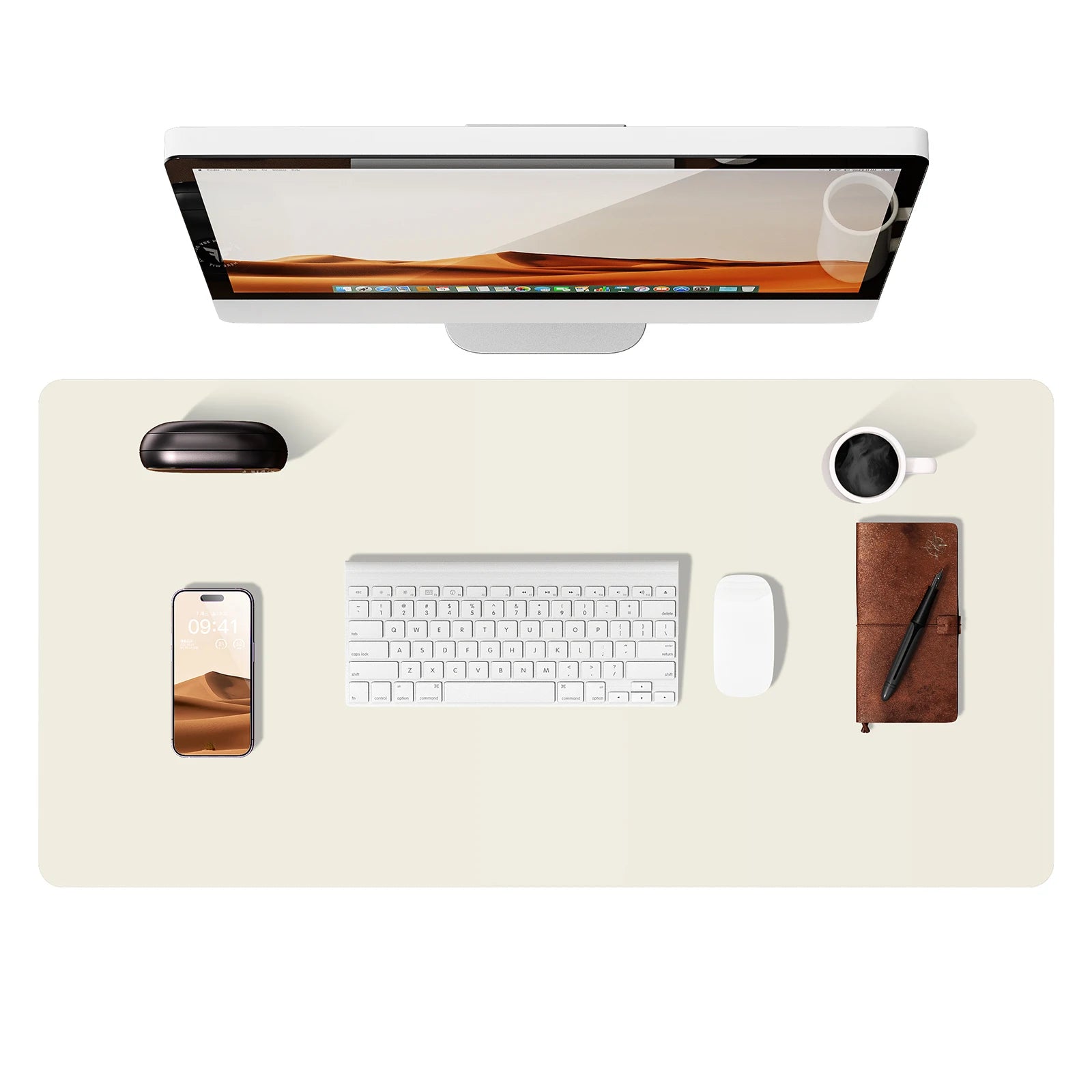 Large Mouse Pad,Office Desk Mat, Leather Desk Pad Protector, Non-Slip PU Leather Desk Blotter, Laptop Desk Pad Quick Pick Grocers