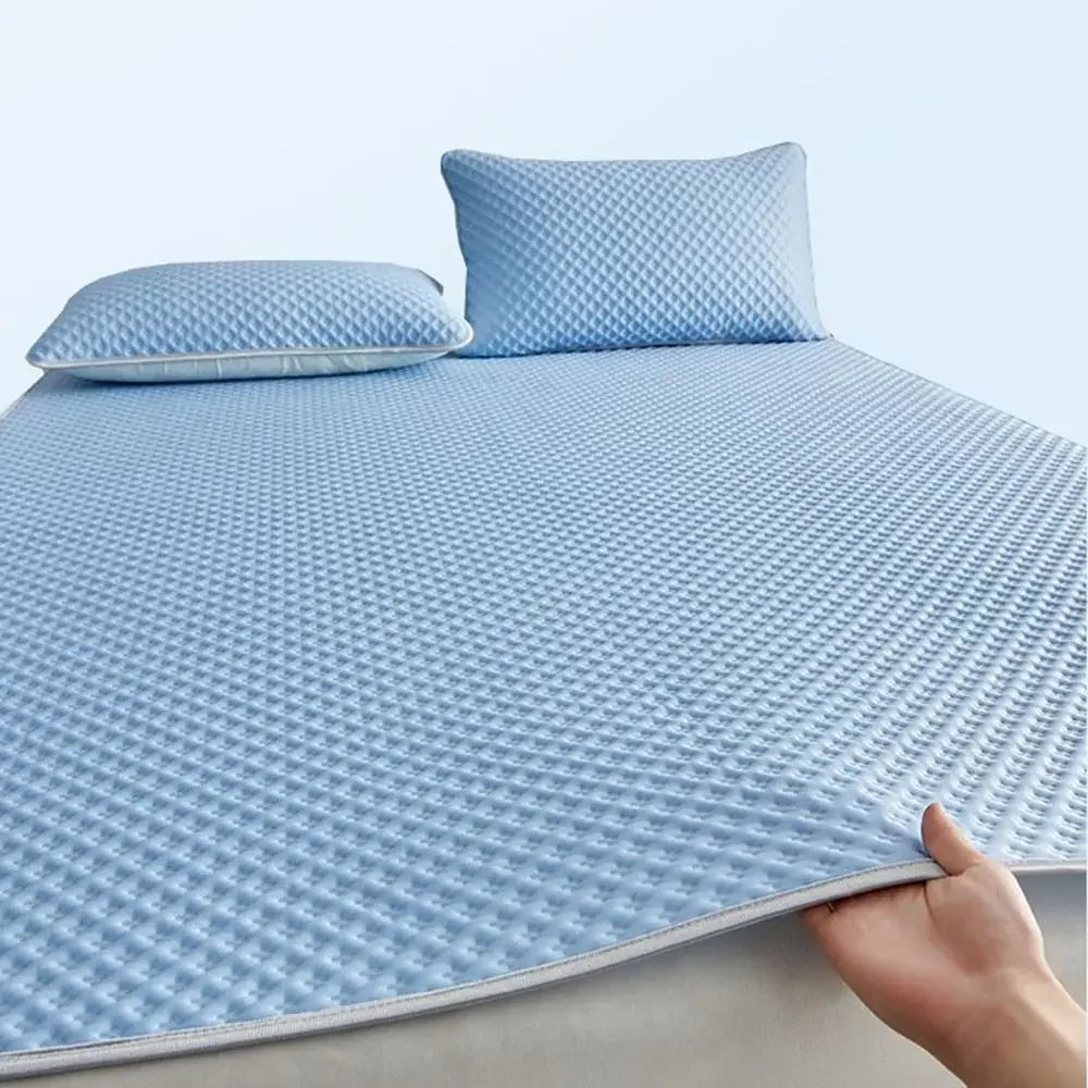 Breathable Cooling Mattress Comfortable Washable Ice Silk Bed Mat Pad Soft Skin-friendly Summer Sleeping Mat Household Quick Pick Grocers
