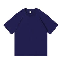 100% Cotton Five Half Sleeve Men's Women Summer T-shirt Loose Short-sleeved Casual Basic Shirt O Neck Solid Color Tops Quick Pick Grocers