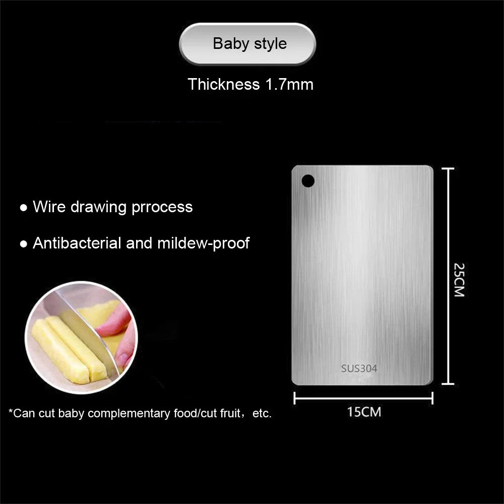 316 Stainless Steel Panel and Chopping Board Kitchen Household Thickened Double Sided Cutting Board Block Kneading Dough Board Econic Blanks