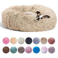 40-90cm 6 Sizes Round Pet Bed for Large Dog Bed Super Soft Cat Bed Plush Dog House for Medium Dog House Winter Warm Sleeping Quick Pick Grocers