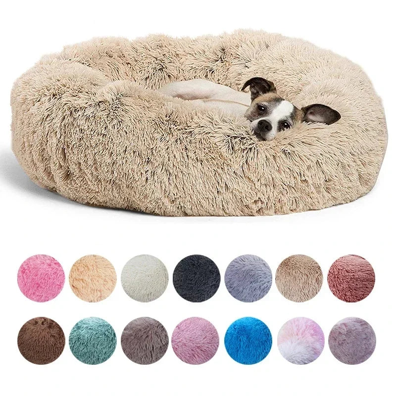 40-90cm 6 Sizes Round Pet Bed for Large Dog Bed Super Soft Cat Bed Plush Dog House for Medium Dog House Winter Warm Sleeping Quick Pick Grocers