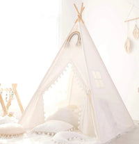 Portable Kid Tent 1.6M/1.3M Children's Play House Wigwam Teepee Tipi Toddler Ball Pit Castle Play Room for Girls Purest Peak