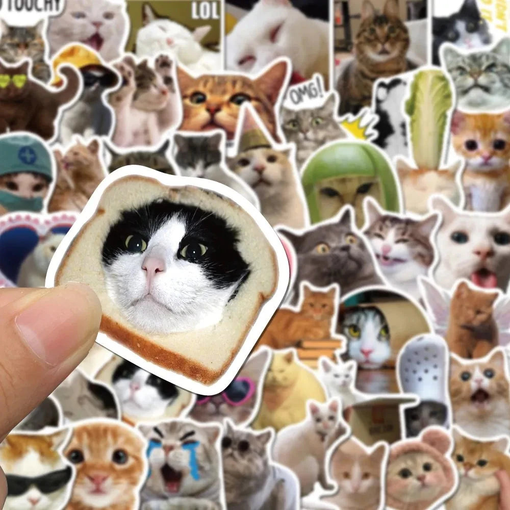 10/30/50PCS Kawaii Love Cat PVC Sticker Aesthetic Children's Korean Decoration Scrapbooking Stationery School Supplies for Kids Quick Pick Grocers