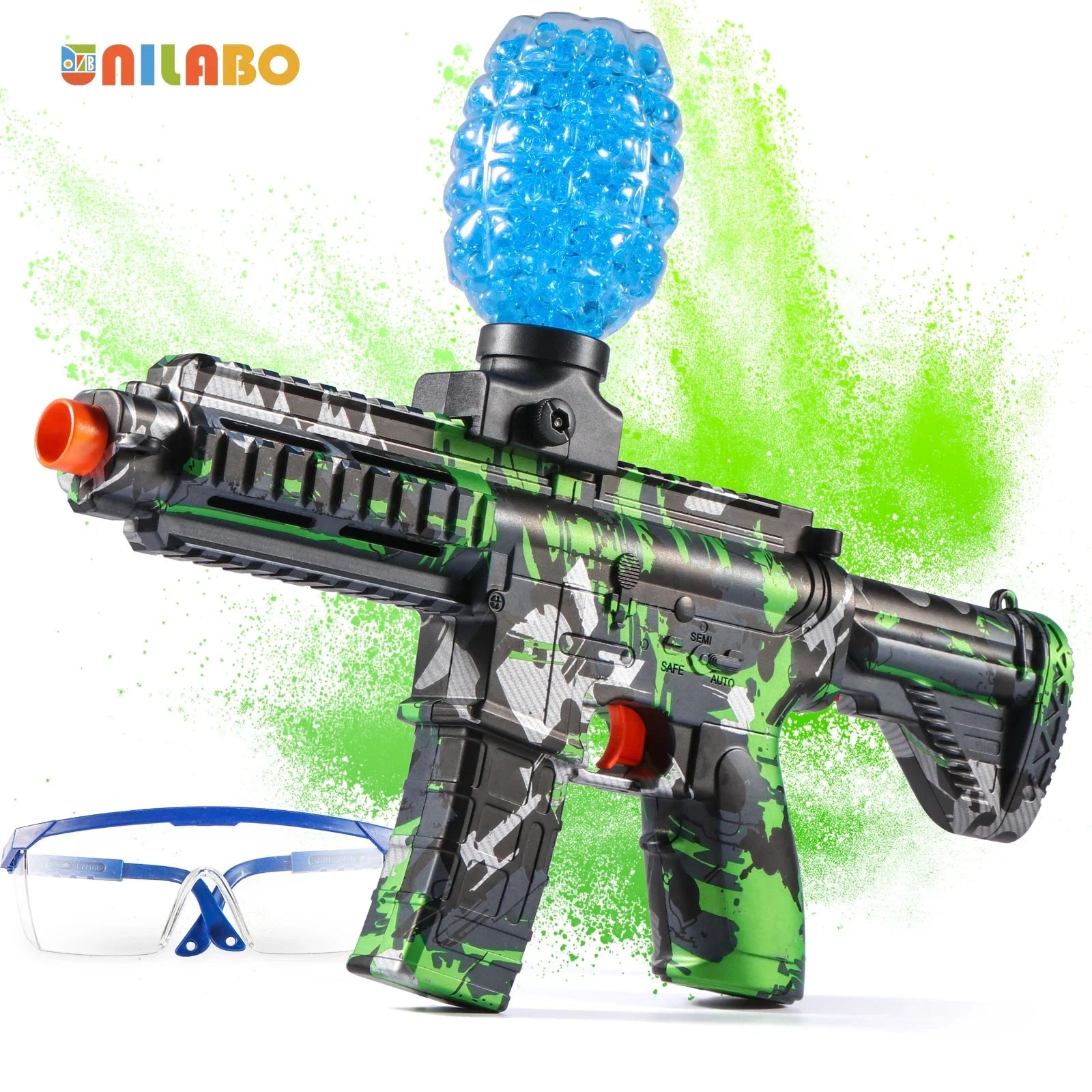 M416 Electric Ball Blaster Toy Gun - High-Speed, Metallic Finish, Rechargeable - Halloween Thanksgiving Gift(Bullets Excluded) Econic Blanks