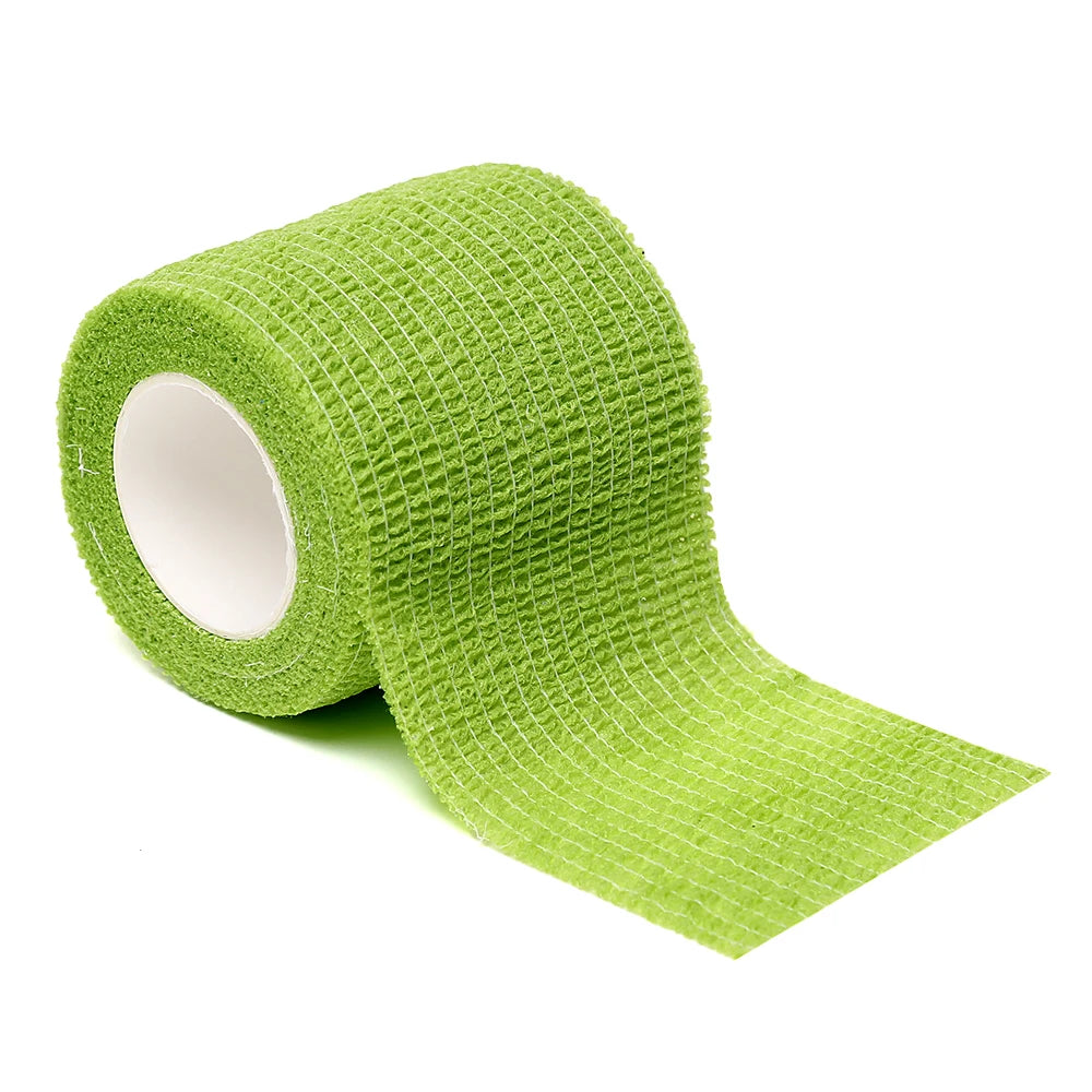 Black sports self-adhesive elastic bandage with 4.8-meter elastic knee pads, 18 colors for fingers, ankles, palms, and shoulders Quick Pick Grocers