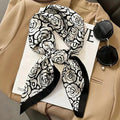 Fashion Luxury Brand 70cm Silk Square Scarf Women Satin Neck Tie Female Hair Bandana Headkerchief Shawl Wrap Hijab Echarpe Quick Pick Grocers