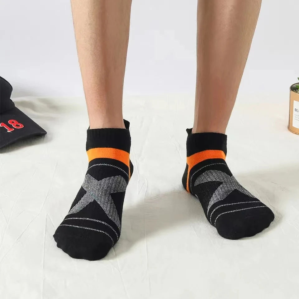 5 Pairs High Quality Socks Men Summer Outdoor Casual Cotton Socks Short Breathable Black Ankle Socks Run Sports Socks Size 38-45 Quick Pick Grocers