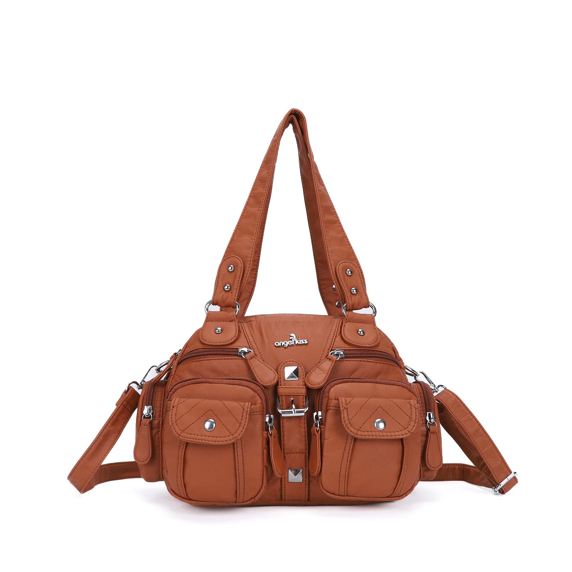 Vintage Women Handbags Satchel Top-handle Handbag PU Shoulder Bag Dumpling Pack Give Gifts Shoulder Bags Phone Money Pack Quick Pick Grocers