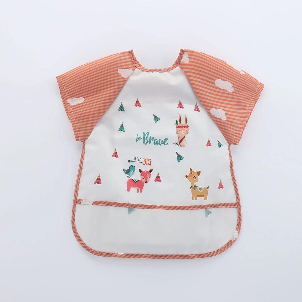 Waterproof EVA Full Sleeve Baby Bibs Children Apron Long Sleeve Feeding Smock Kids Eating Breastplate Infant Scarf Clothing Quick Pick Grocers
